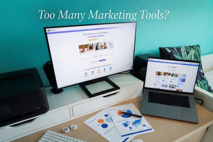 marketing tools setup showing multiple systems and analytics dashboards for martech stack management